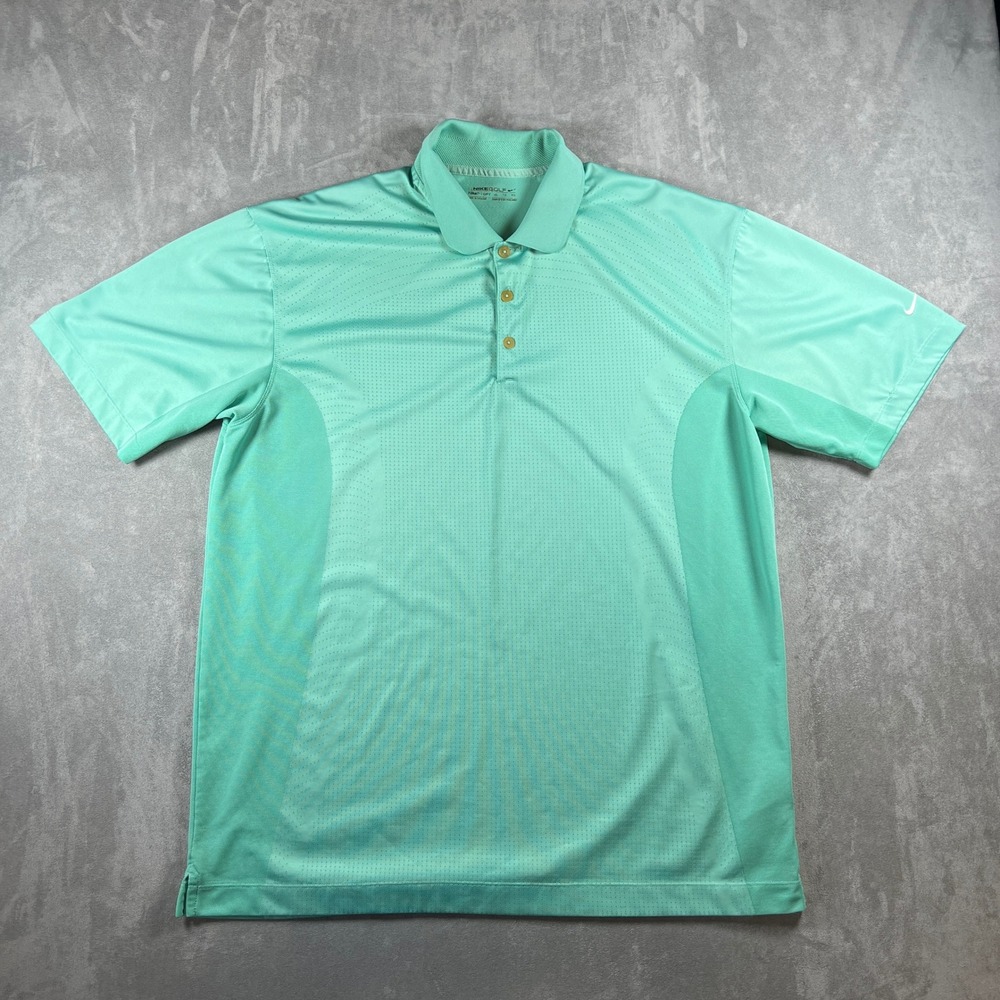 Nike Golf Dri-Fit Polo Shirt Mens XL Short Sleeve Mint Green Activewear